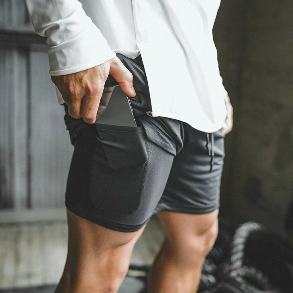 Stylish 2 in 1 Fitness Running Shorts