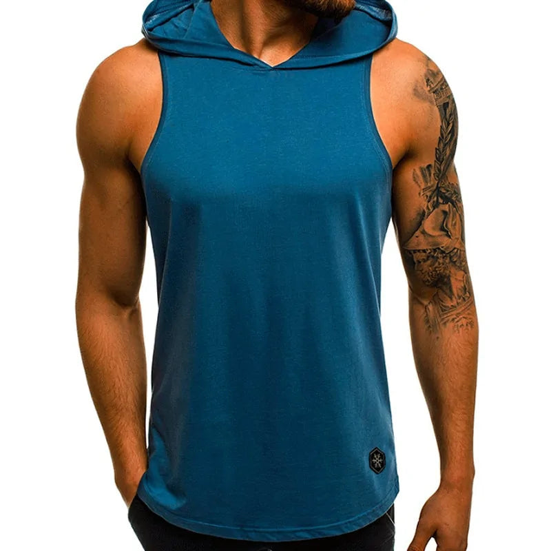 Sleeveless Hoodie T-Shirts For Men