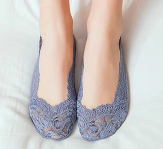 Crochet Designed Non-slip Lace Socks For Women