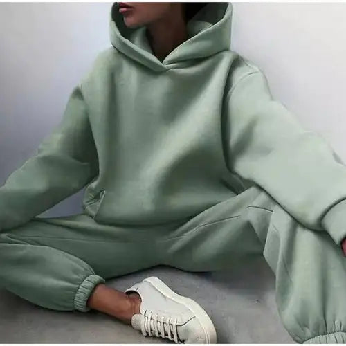 Winter Hoodie Outfit Set For Women