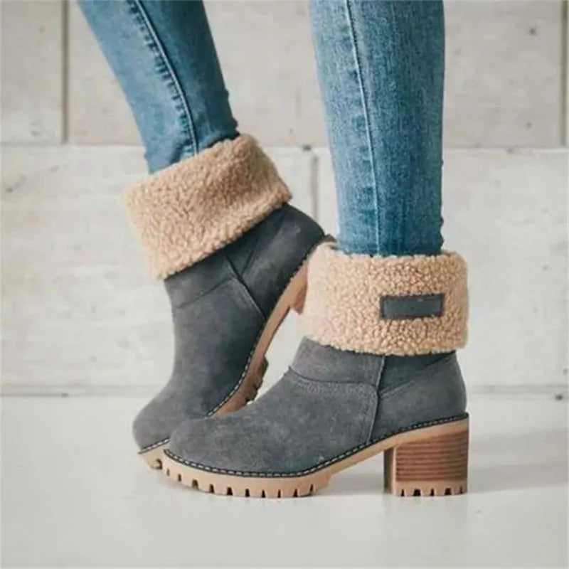 Winter Fur Warm Snow Boots For Men