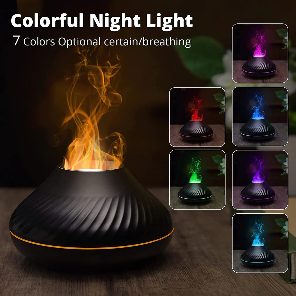 Volcanic Flame Diffuser With LED Light