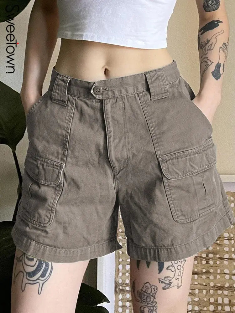 Stylish Pockets Stitch Short