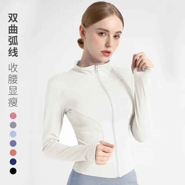 Stylish Long Sleeve Fitness Sports Jacket For Women