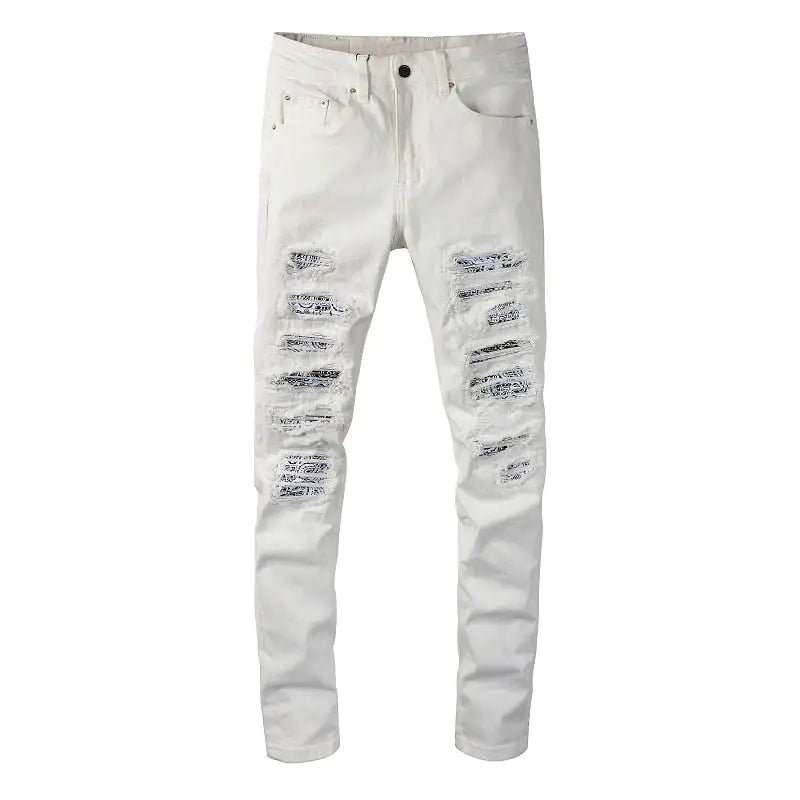 White Bandana Jeans Unisex