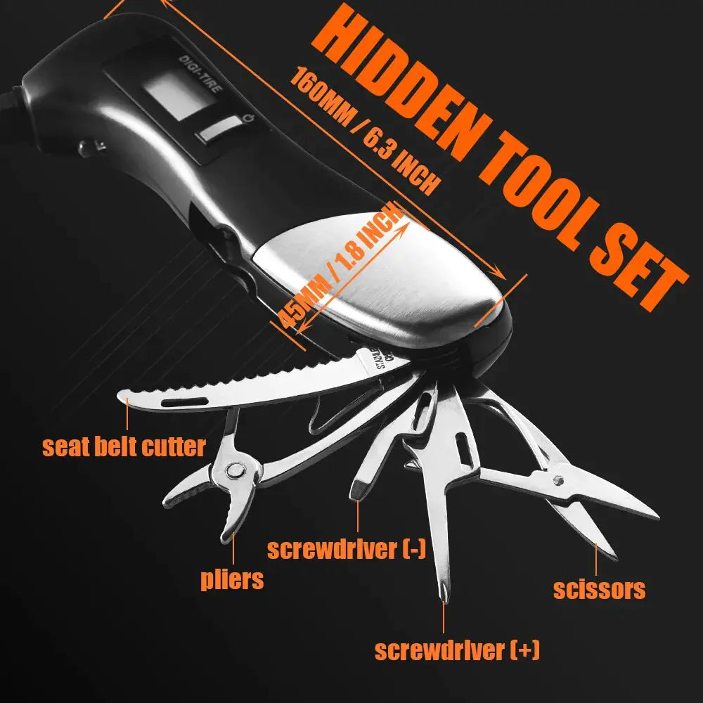 9 in 1 Digital Tire Pressure & Multifunctional Tool