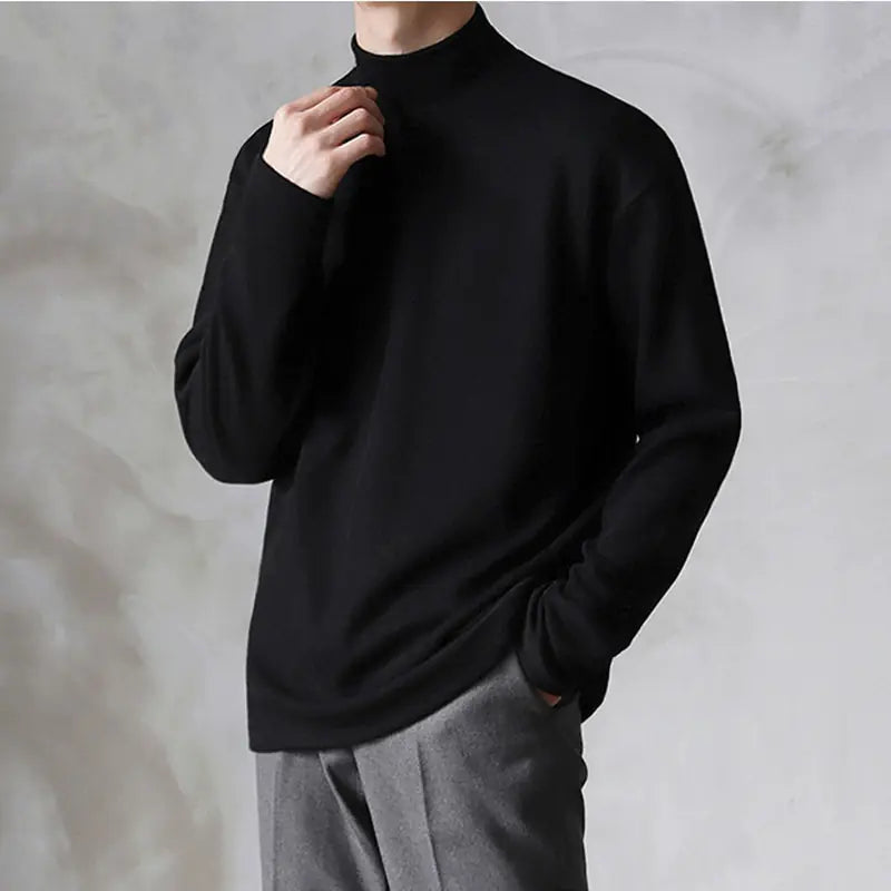 Casual Velvet Turtleneck Loose Sweater For Men