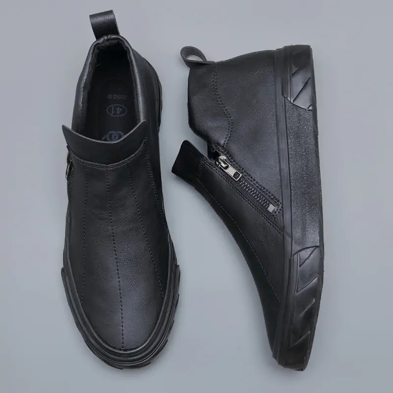 Vulcanized Leather Loafer Shoes For Men